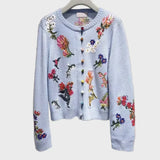 Elegant Knitted Vest with Flowers