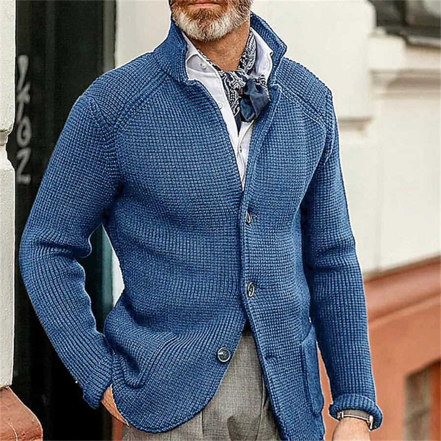 Johann | Knitted jacket with high collar