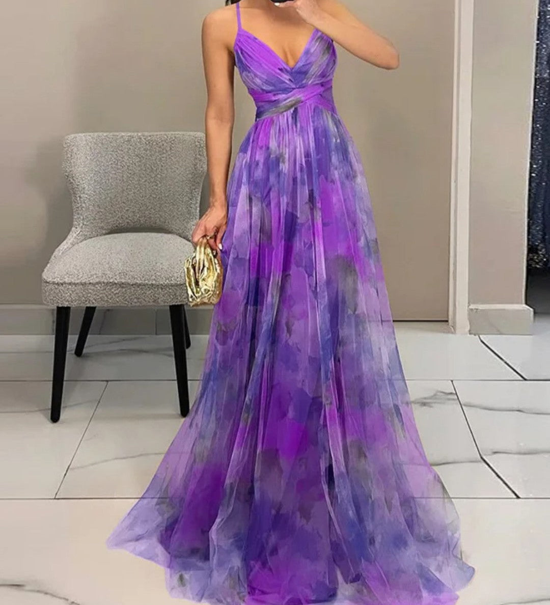 Giselle - Magical Maxi Dress with Floral Print