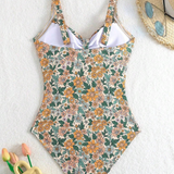 Luísa - Floral Halter Neck Swimsuit