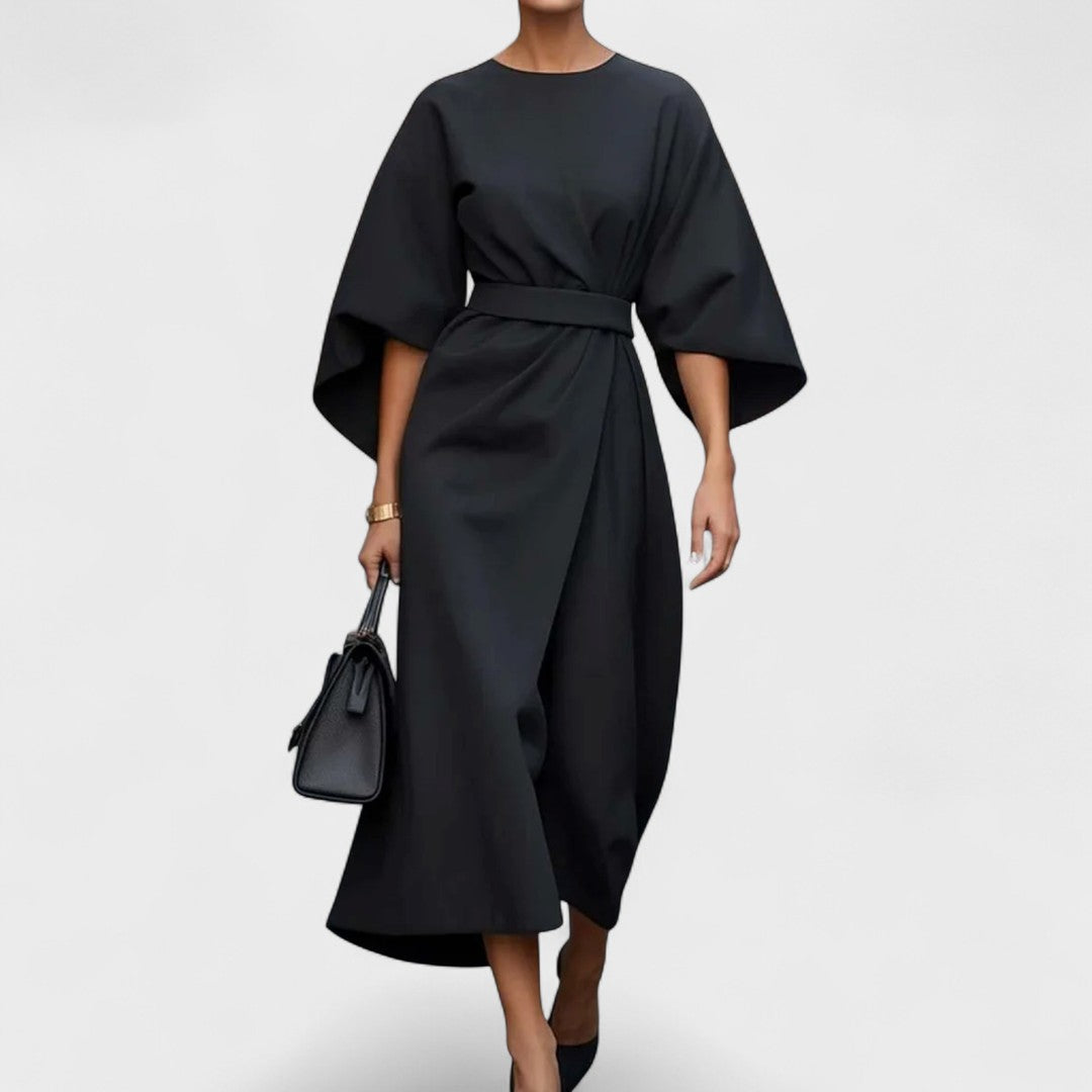 Sandra - Long Dress with Belt