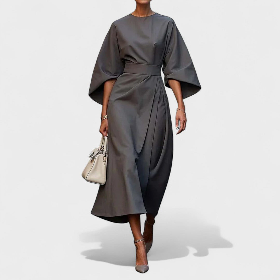 Sandra - Long Dress with Belt