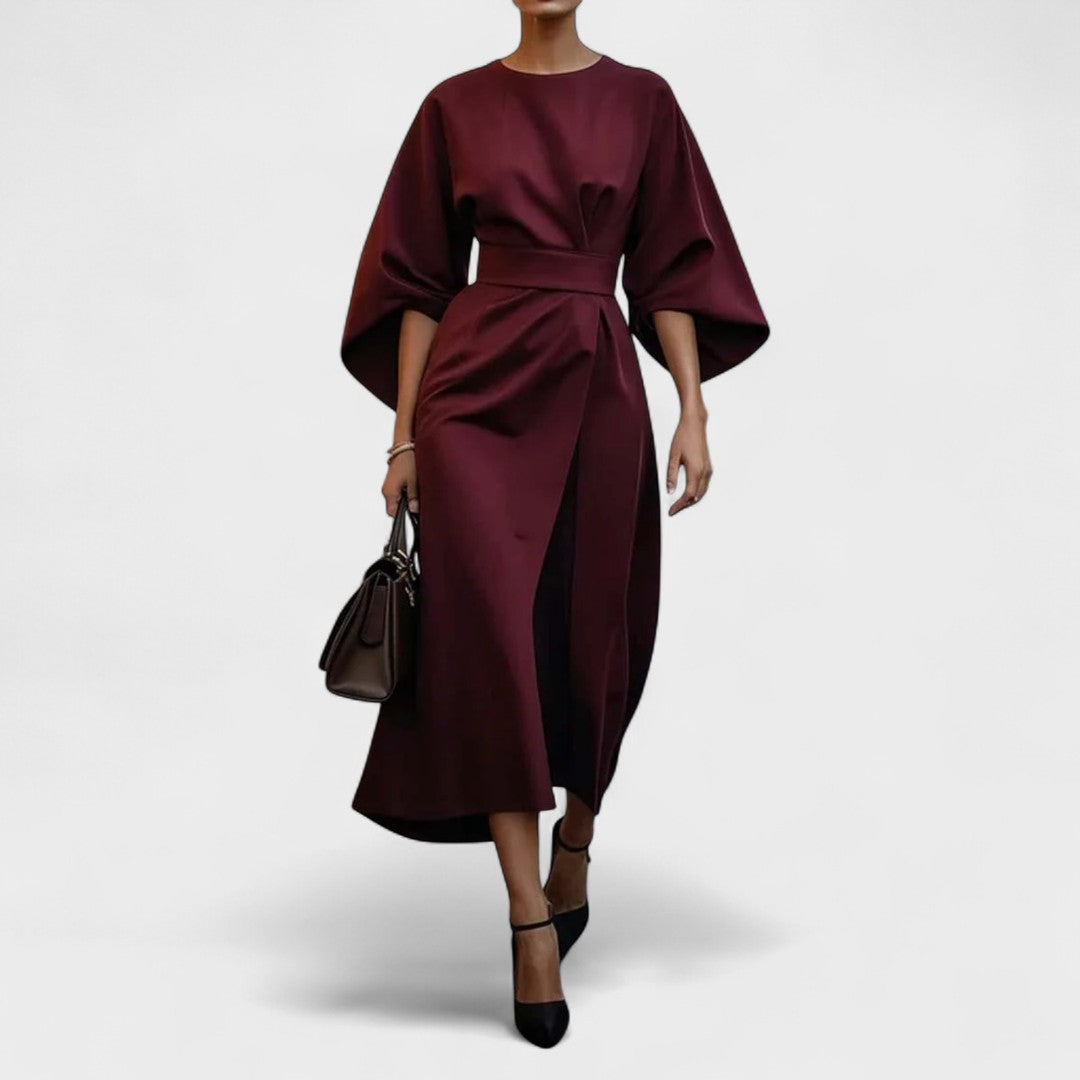 Sandra - Long Dress with Belt
