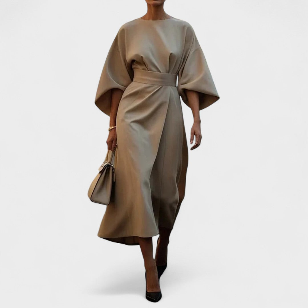Sandra - Long Dress with Belt