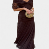 Florendra | Long Floral Dress with V-Neck