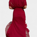 Florendra | Long Floral Dress with V-Neck