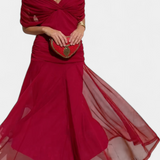 Florendra | Long Floral Dress with V-Neck