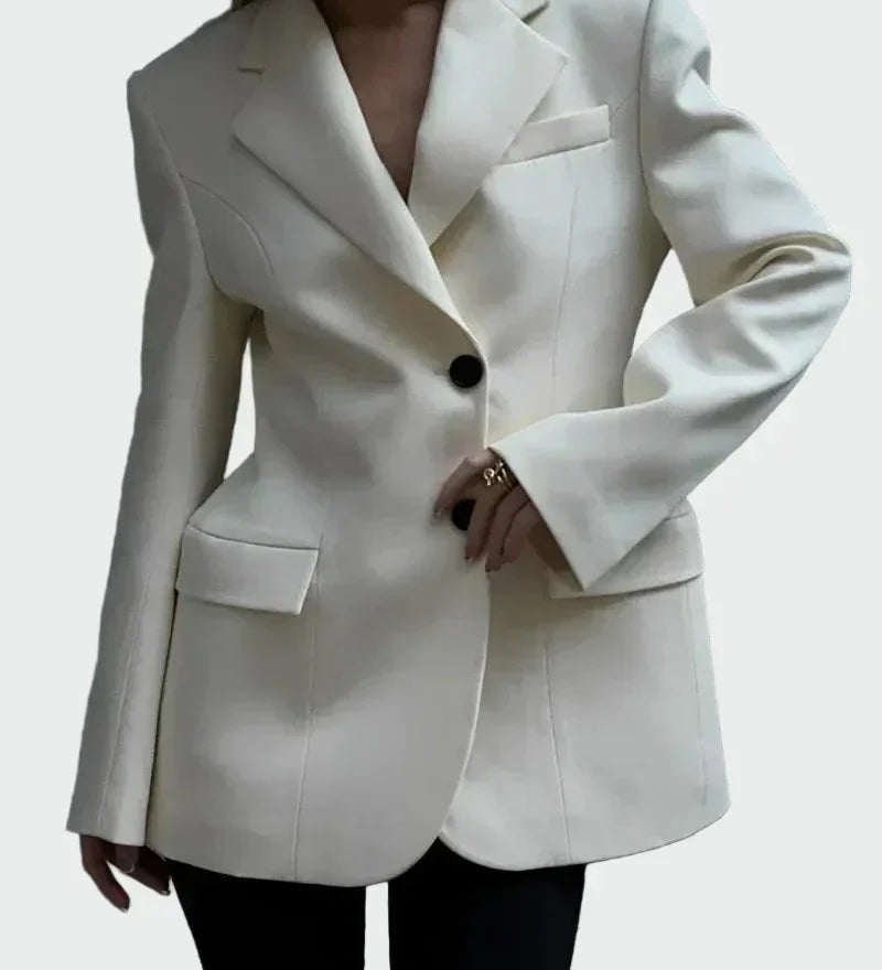 Jacket with Impressive Line and Buttons