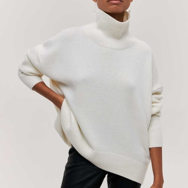 Katrielle - Comfortable Sweater with High Collar