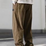 Men's Corduroy Pants – Comfortable Fit with Elastic Waistband