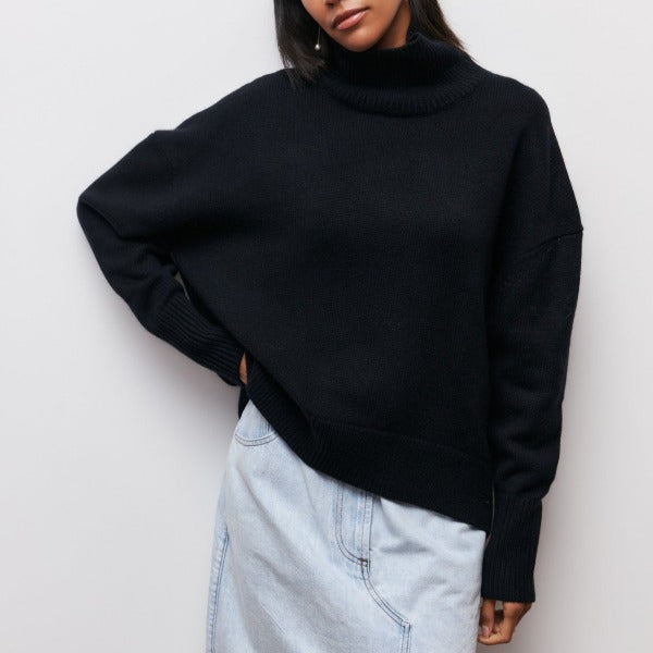 Katrielle - Comfortable Sweater with High Collar