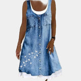 Fragrant and Elegant Denim Dress
