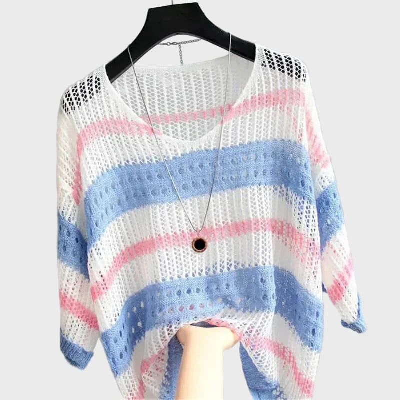 Comfortable Knit Top with Slit