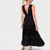 Elena - Elegant Lace Dress with V-Neck