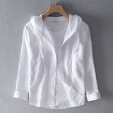 Julija - Hooded Cotton Blouse