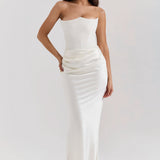 Emily - Maxi Dress Draped Without Straps
