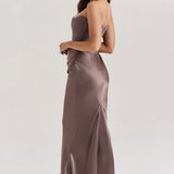 Emily - Maxi Dress Draped Without Straps