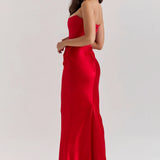 Emily - Maxi Dress Draped Without Straps