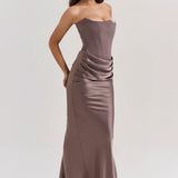 Emily - Maxi Dress Draped Without Straps