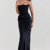 Emily - Maxi Dress Draped Without Straps