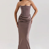 Emily - Maxi Dress Draped Without Straps