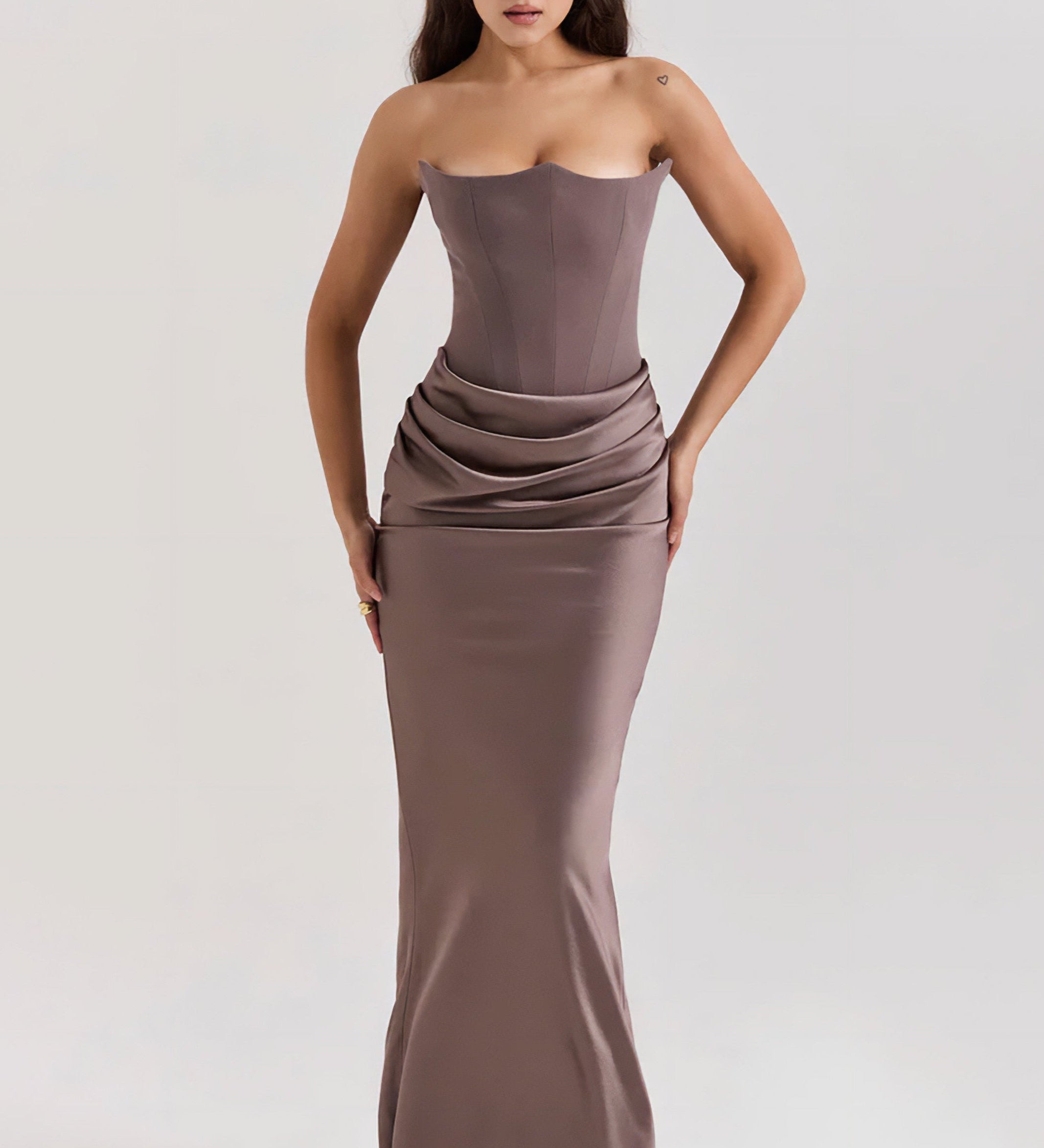 Emily - Maxi Dress Draped Without Straps