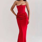 Emily - Maxi Dress Draped Without Straps