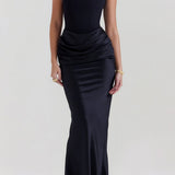 Emily - Maxi Dress Draped Without Straps