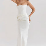 Emily - Maxi Dress Draped Without Straps