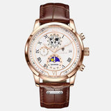 Chronograph watch with premium leather strap