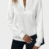 Ivana - Women's Zip Sweater with Knitting