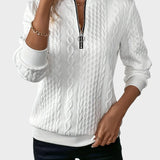 Ivana - Women's Zip Sweater with Knitting