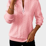Ivana - Women's Zip Sweater with Knitting