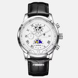 Chronograph watch with premium leather strap