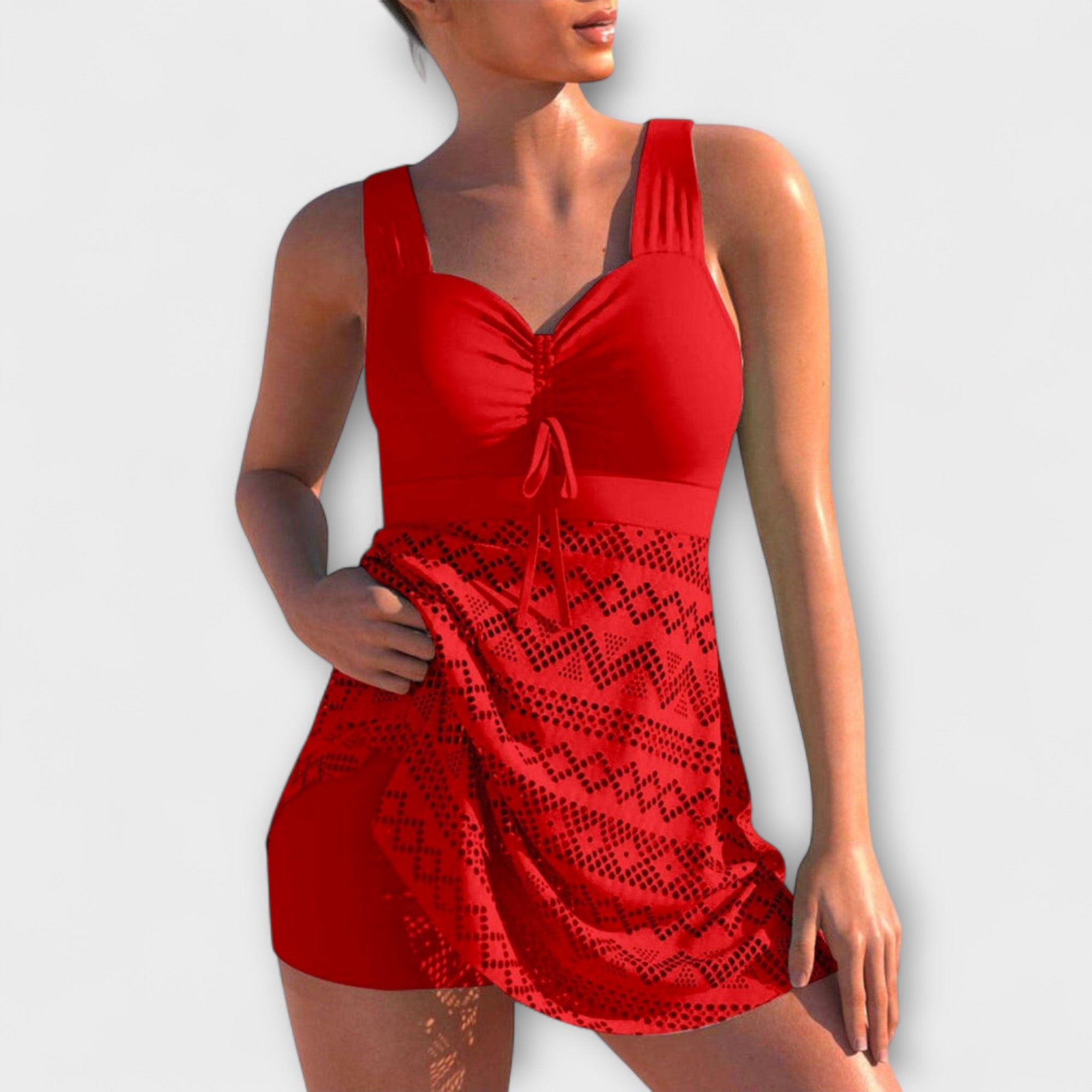 Andreia - Two-Piece Swimsuit Set with Skirt