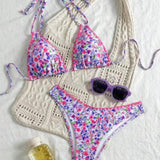 Rita - Bikini with Neck Tie in Vibrant Lace