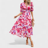 Clara – Elegant Floral Midi Dress