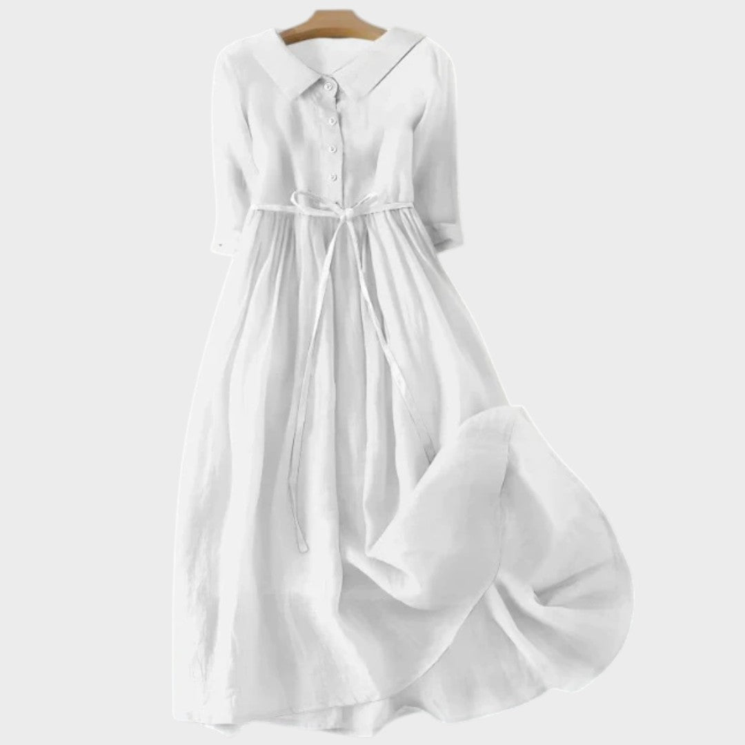 Ena - Summer Dress with Drawstring Waist