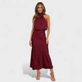 Alda - Elegant Satin Dress