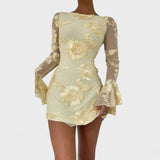 Julia - Dress with Floral Charm
