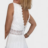 Elena - Elegant Lace Dress with V-Neck