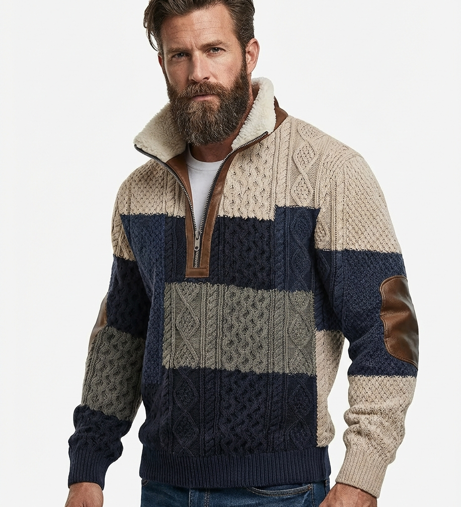 Will™ - Elegant and Comfortable Men's Sweater with Warm Fleece Collar