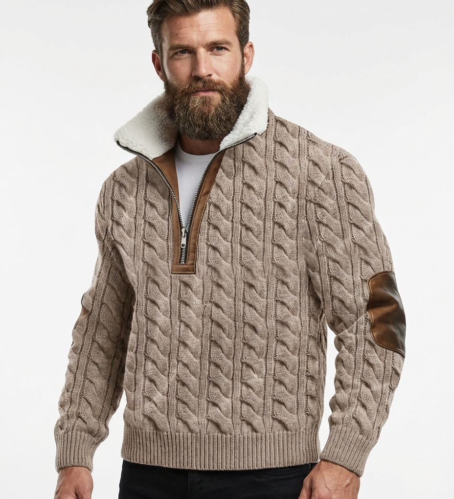 Will™ - Elegant and Comfortable Men's Sweater with Warm Fleece Collar