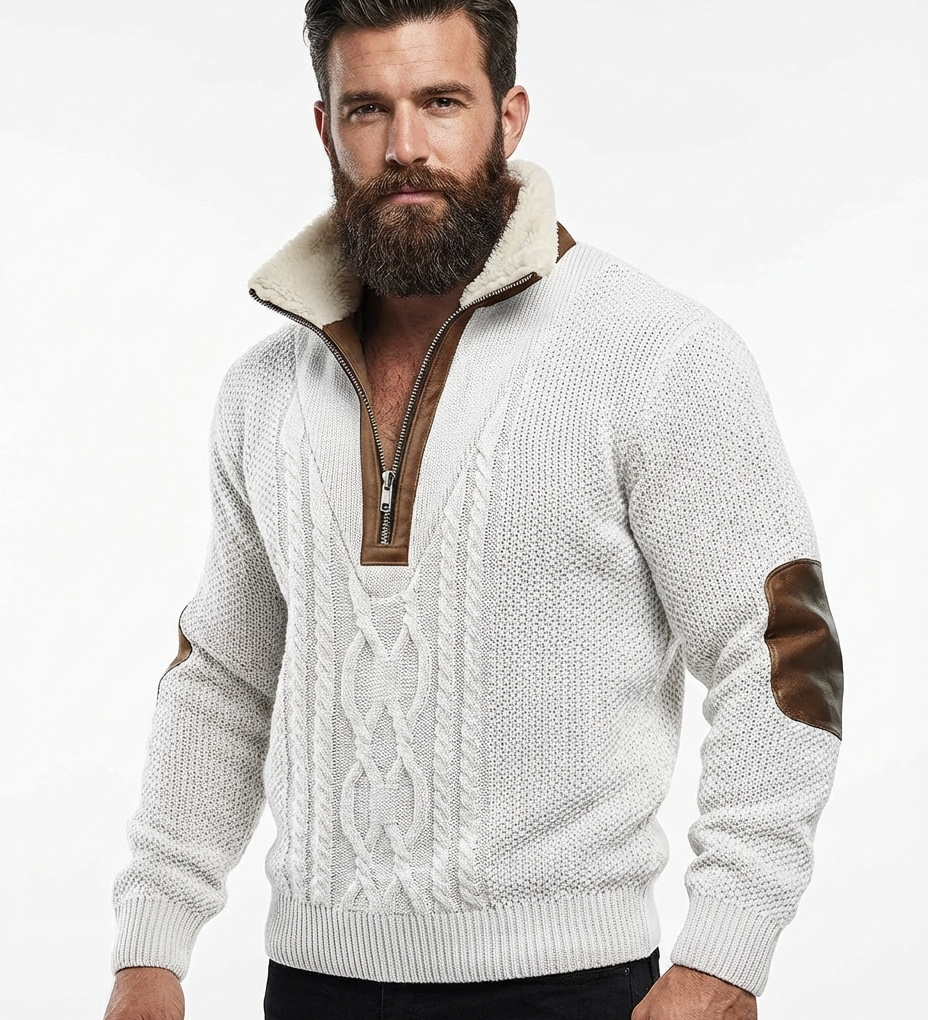 Will™ - Elegant and Comfortable Men's Sweater with Warm Fleece Collar