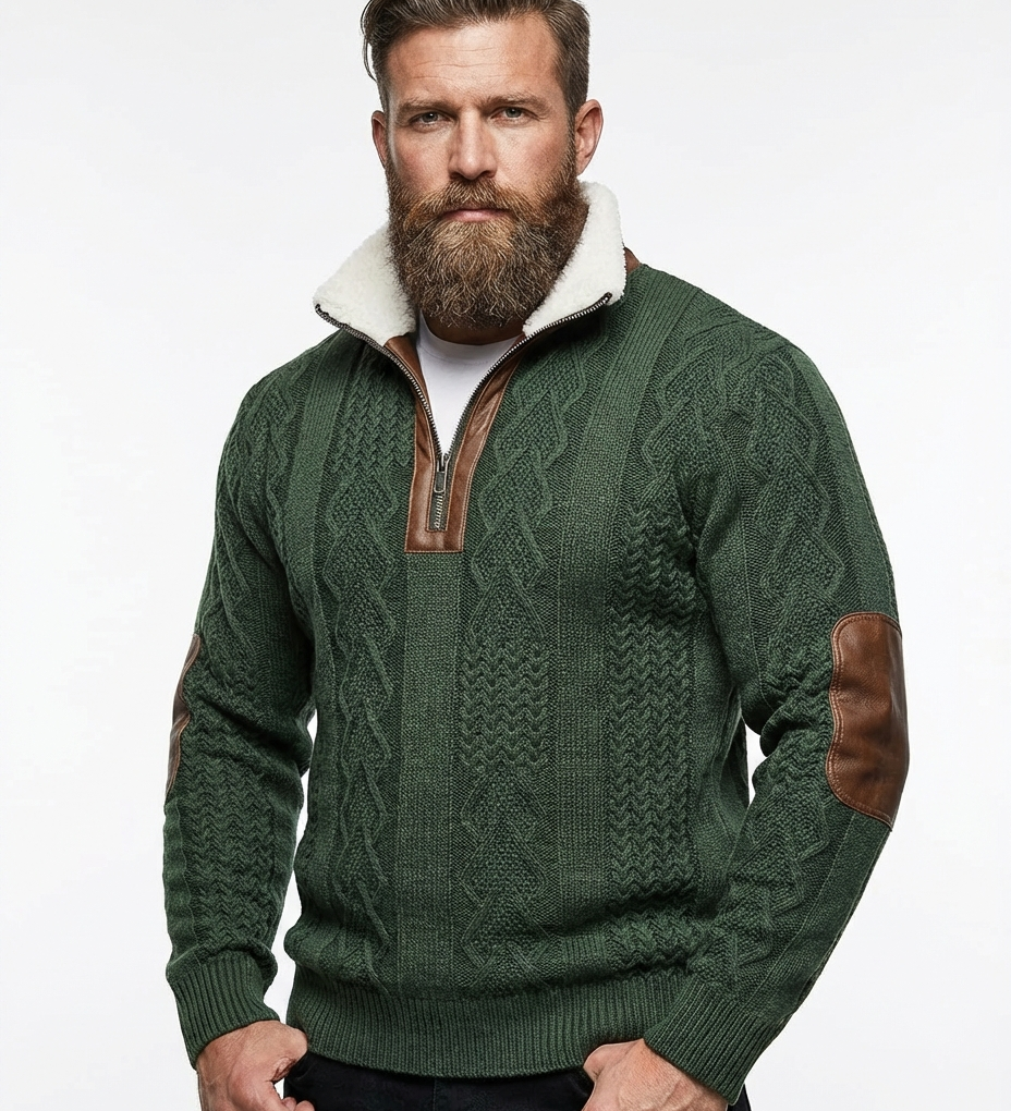 Will™ - Elegant and Comfortable Men's Sweater with Warm Fleece Collar