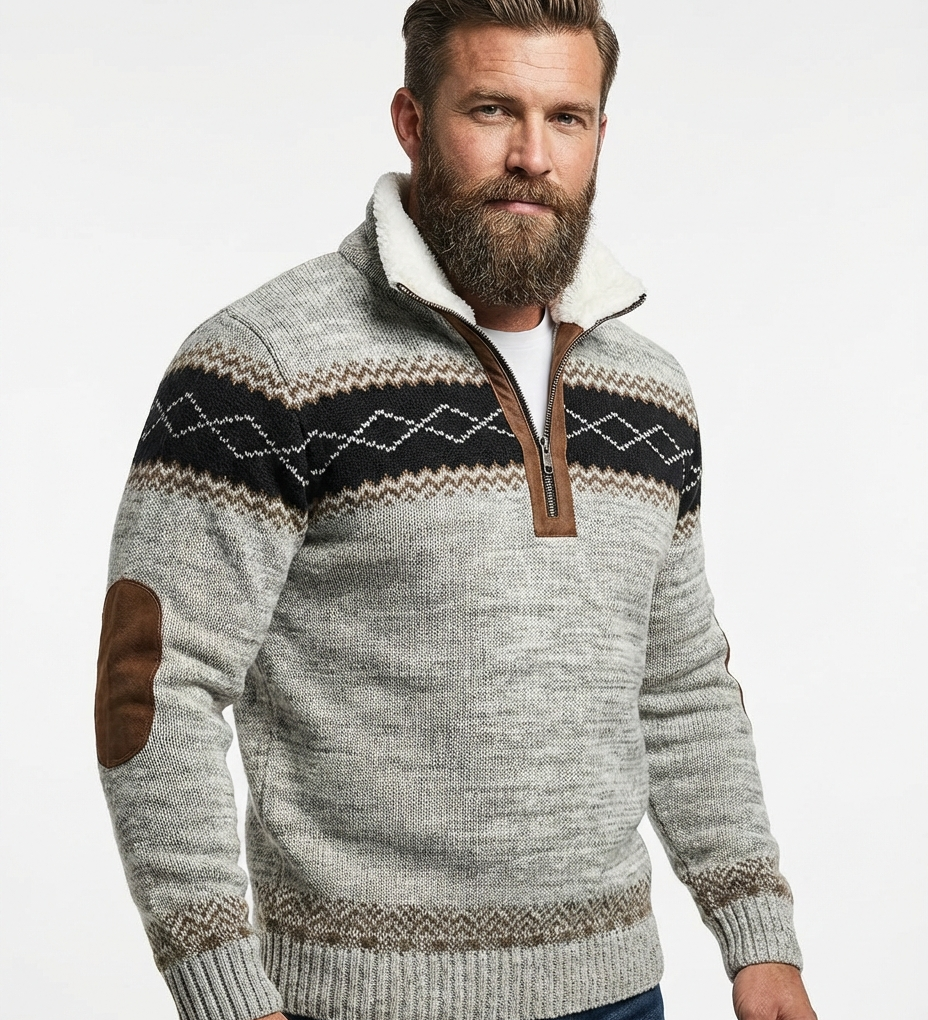 Will™ - Elegant and Comfortable Men's Sweater with Warm Fleece Collar