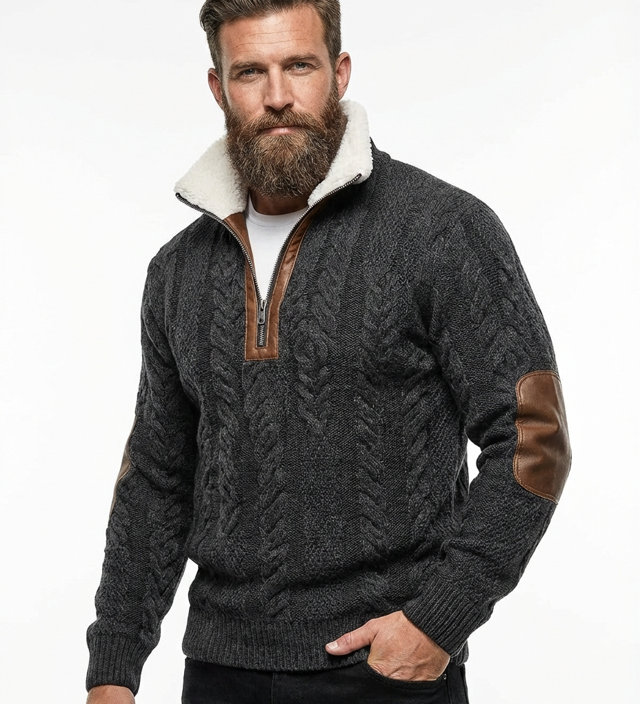 Will™ - Elegant and Comfortable Men's Sweater with Warm Fleece Collar