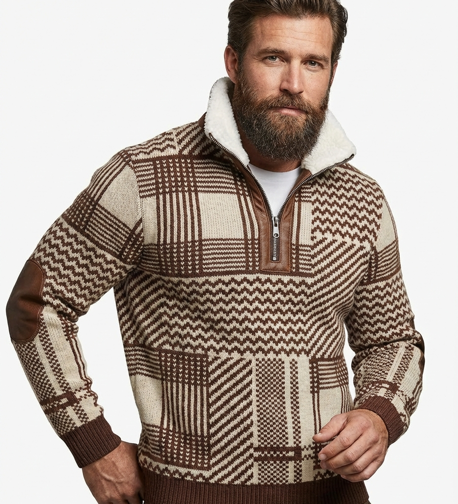 Will™ - Elegant and Comfortable Men's Sweater with Warm Fleece Collar