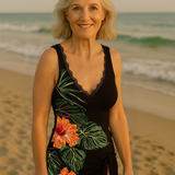 Cátia - Tankini with Floral Pattern