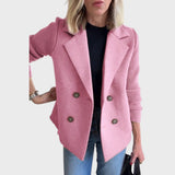 Emma - Elegant blazer with knitted sleeves